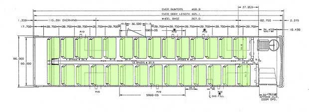 84 Passenger School Bus Seating Chart